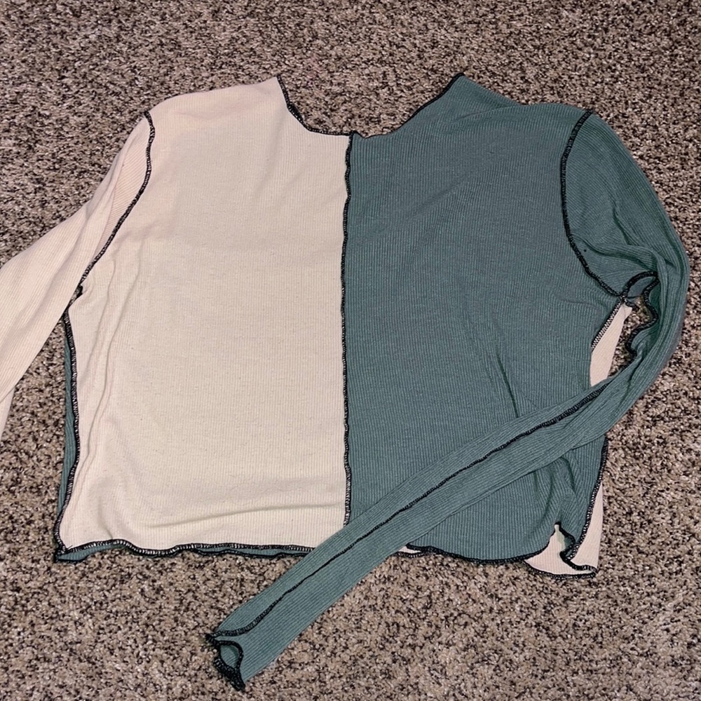 Adika color block long sleeve tee shirt